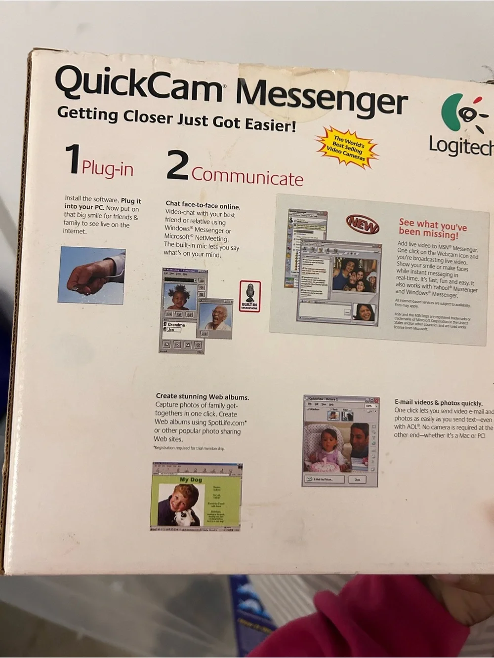 Logitech QuickCam Messenger Webcam in Black and White